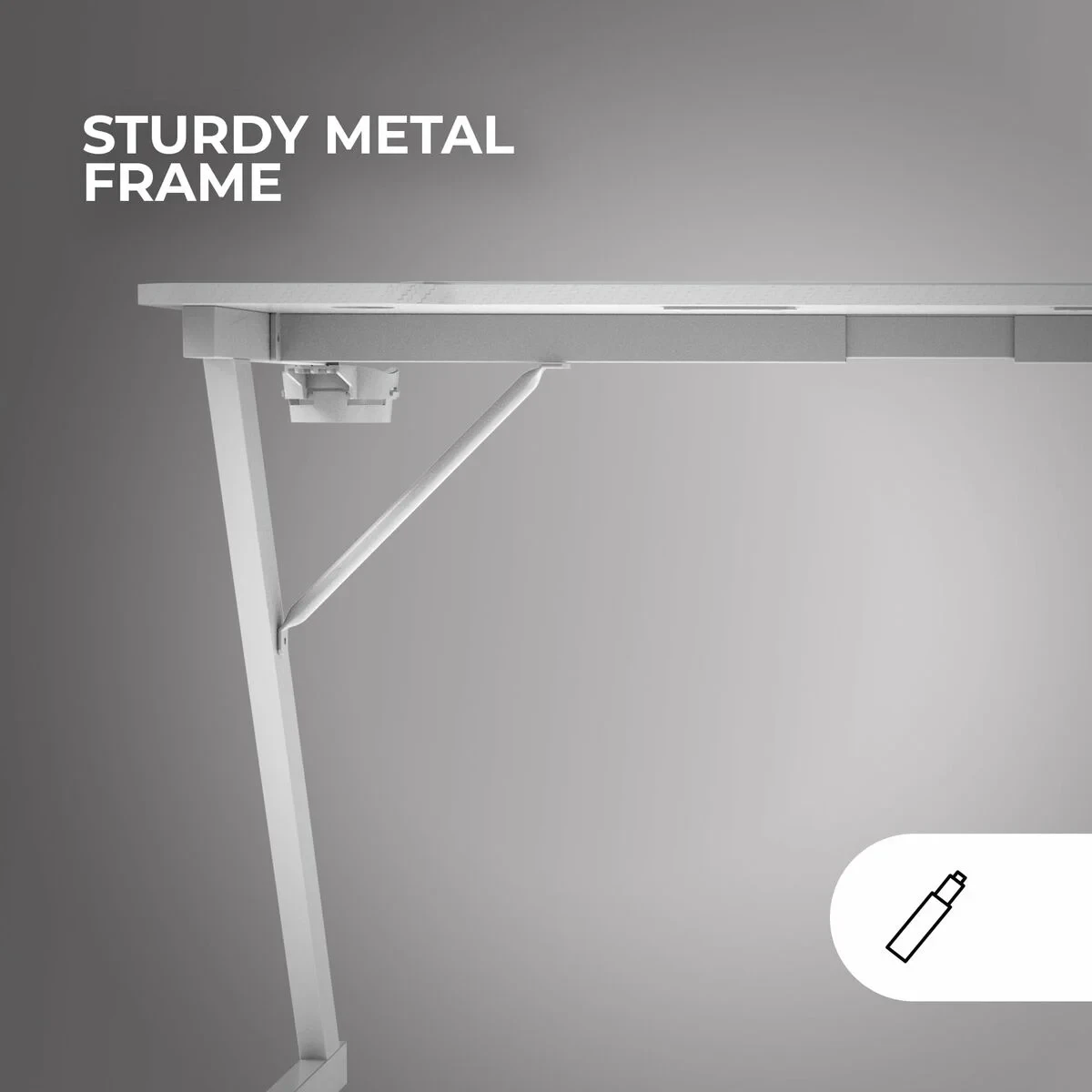 Mesa de Escritorio Gaming Mars Gaming ERGO Blanco 140 x 60 cm