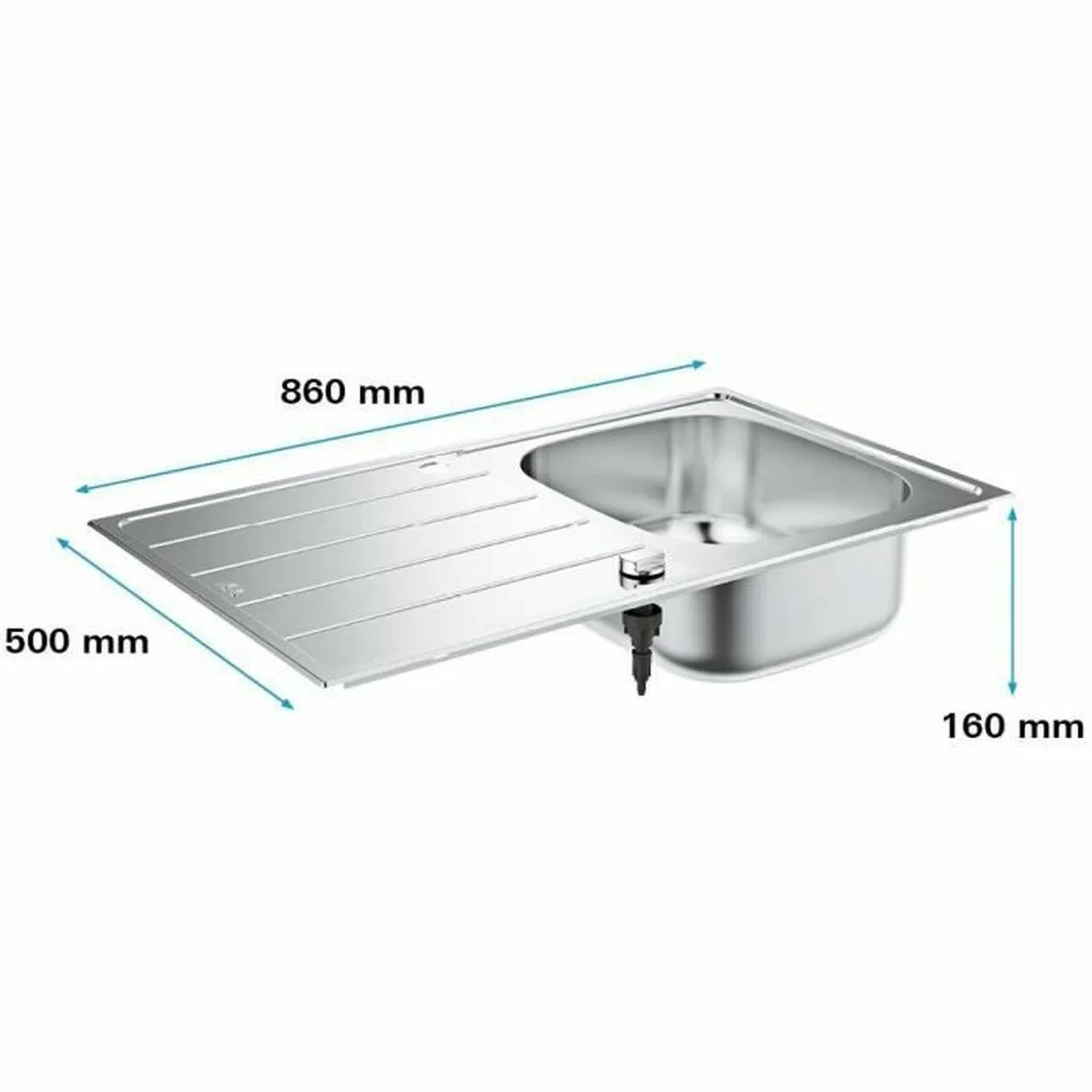 Fregadero de Un Seno Grohe 31552SD1 Gris