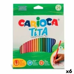 Lápices de colores Carioca Tita Multicolor 24 Piezas (6 Unidades)
