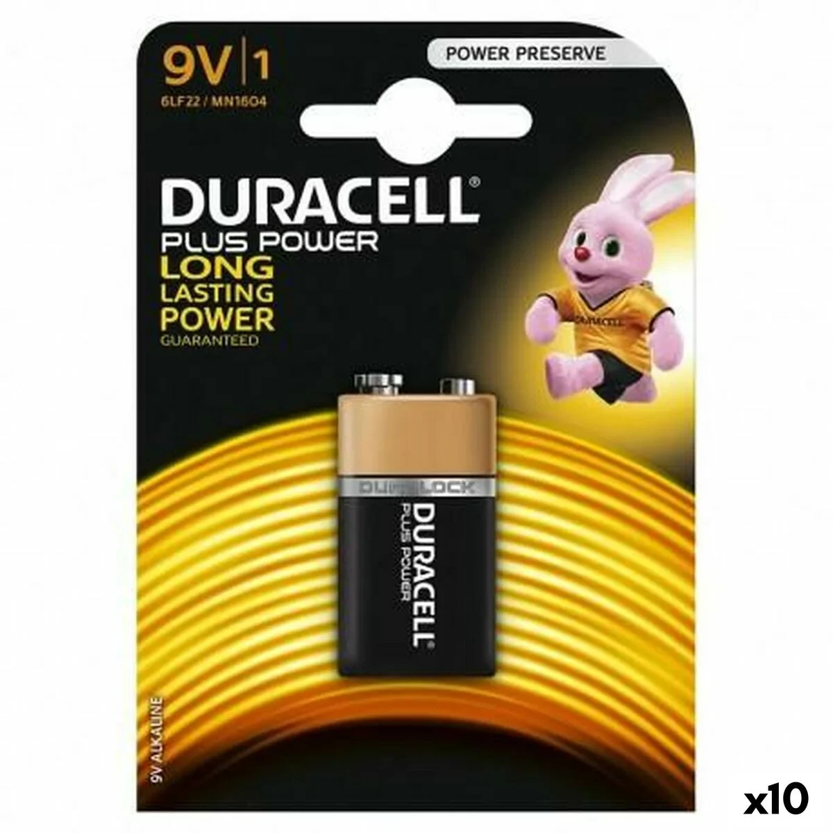 Pila Alcalina DURACELL 9 V 6LR61 (10 Unidades)