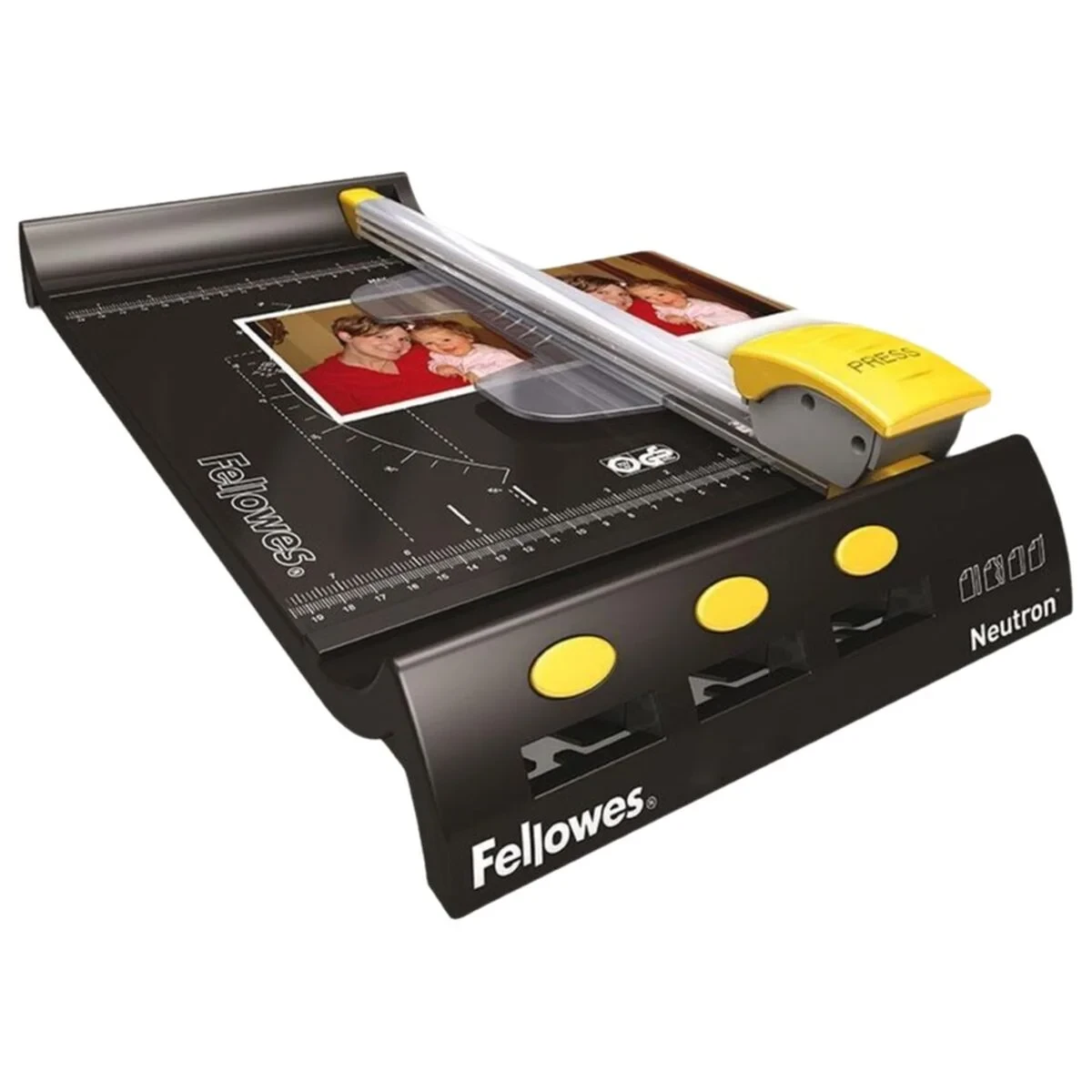 Cizalla de Rodillo Fellowes NEUTRON Negro Plateado A4 (4 Unidades)