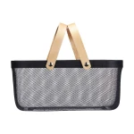 Cesta Multiusos Kinvara 1031 Negro Madera Metal 42,5 x 18 x 26,5 cm (6 Unidades)