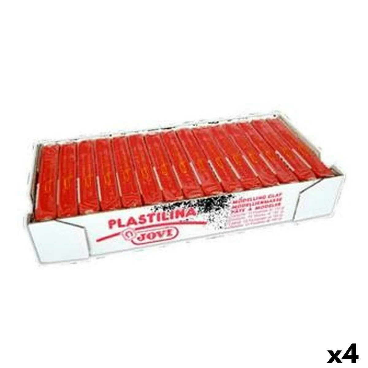 Plastilina Jovi Rojo 150 g 15 Piezas (4 Unidades)