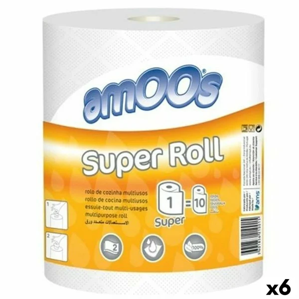 Papel de Cocina Amoos SUper Roll (6 Unidades)