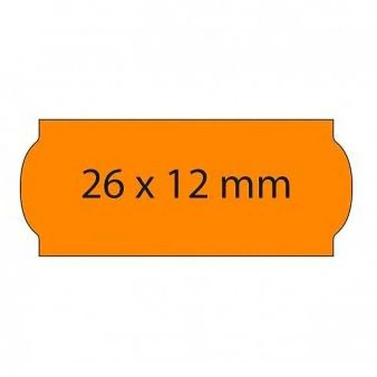 Rollo de Etiquetas Naranja 26 x 12 mm (36 Unidades)