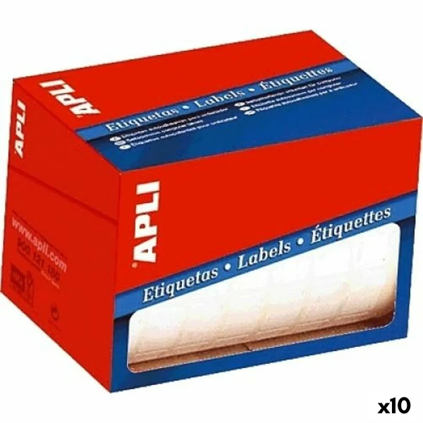 Etiquetas adhesivas Apli Blanco 25 x 40 mm (10 Unidades)