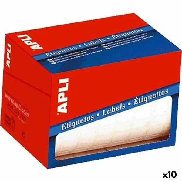 Etiquetas adhesivas Apli Blanco 22 x 32 mm (10 Unidades)