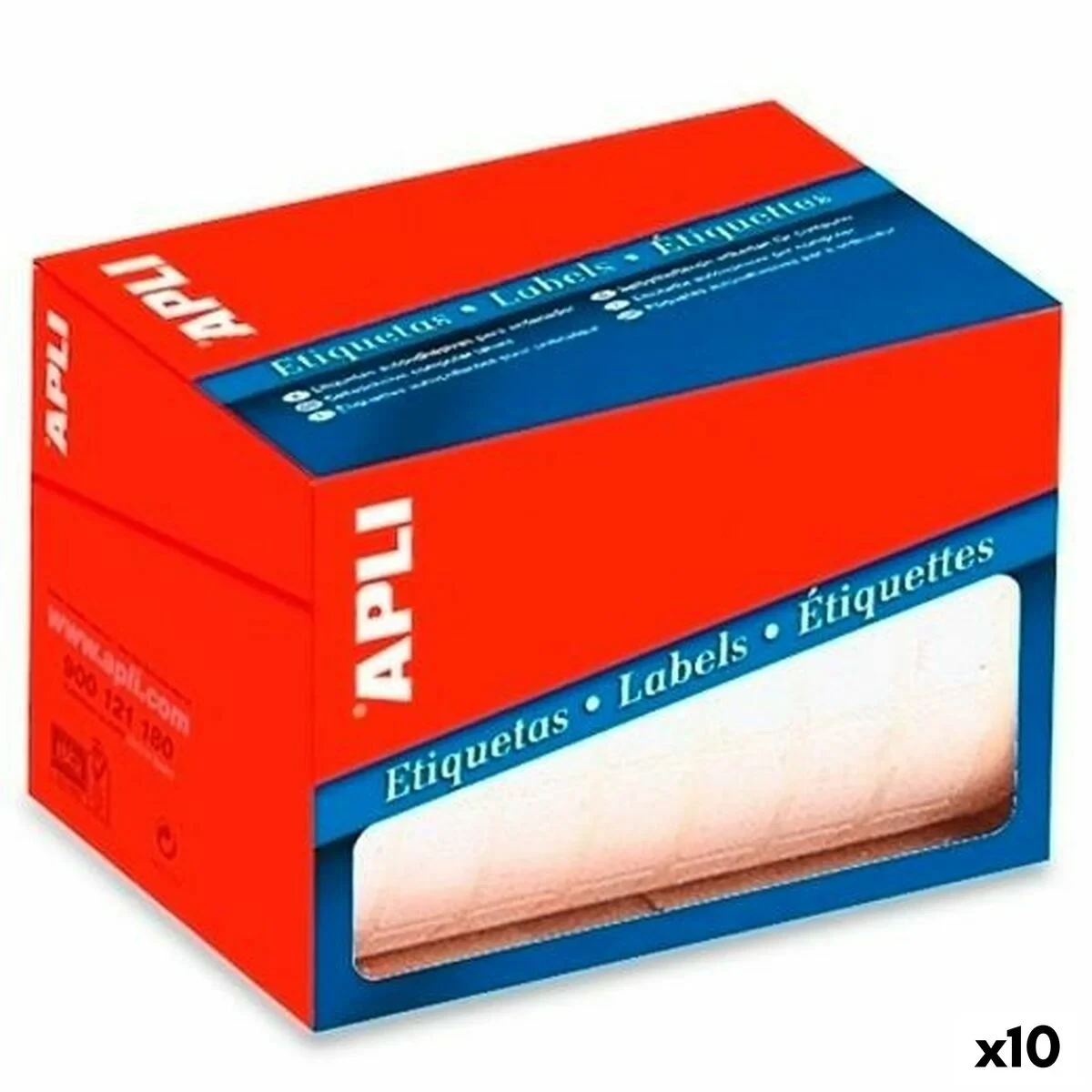 Etiquetas adhesivas Apli Blanco 34 x 53 mm (10 Unidades)