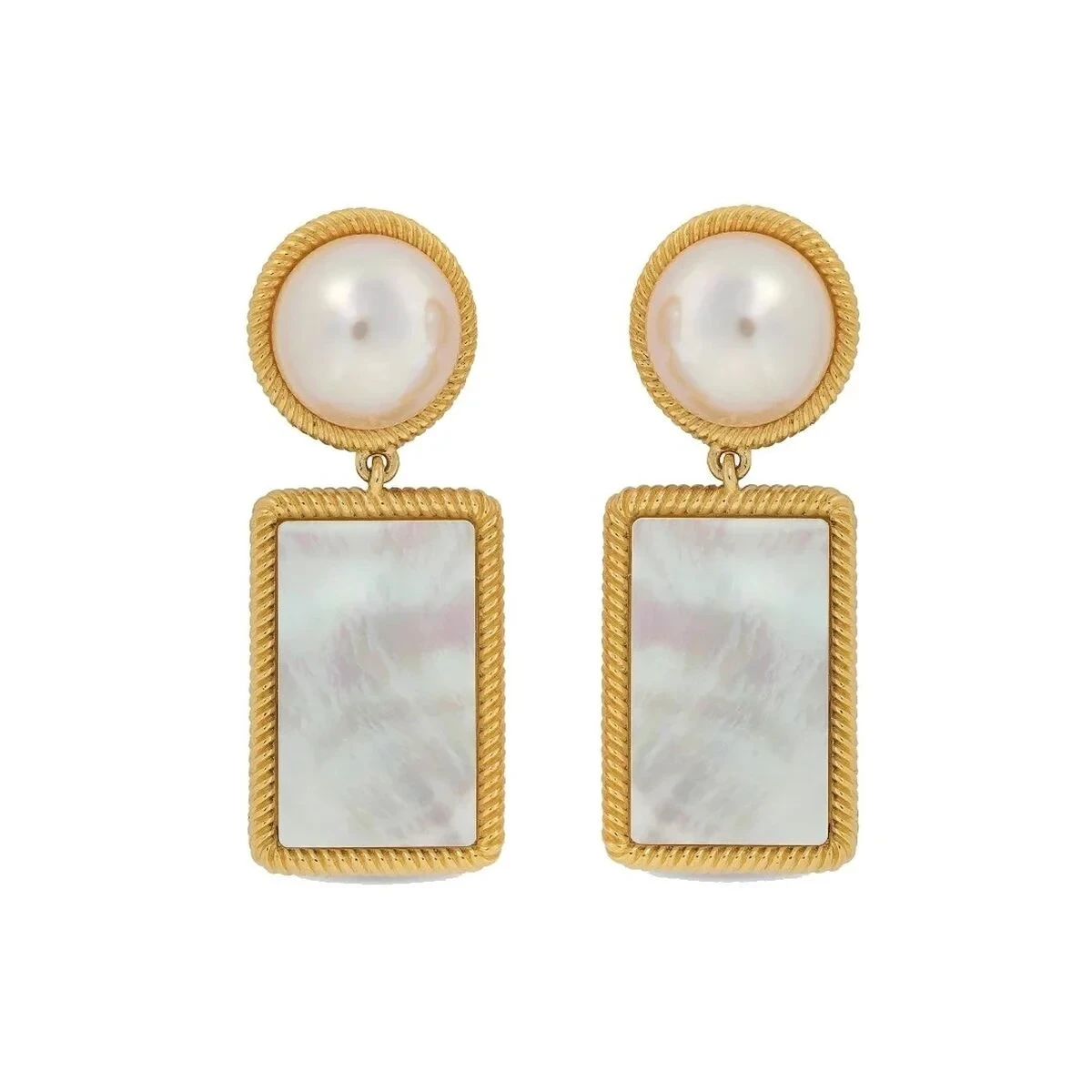 Pendientes Mujer Majorica 17788.01.1.E00.906.1 Dorado Blanco