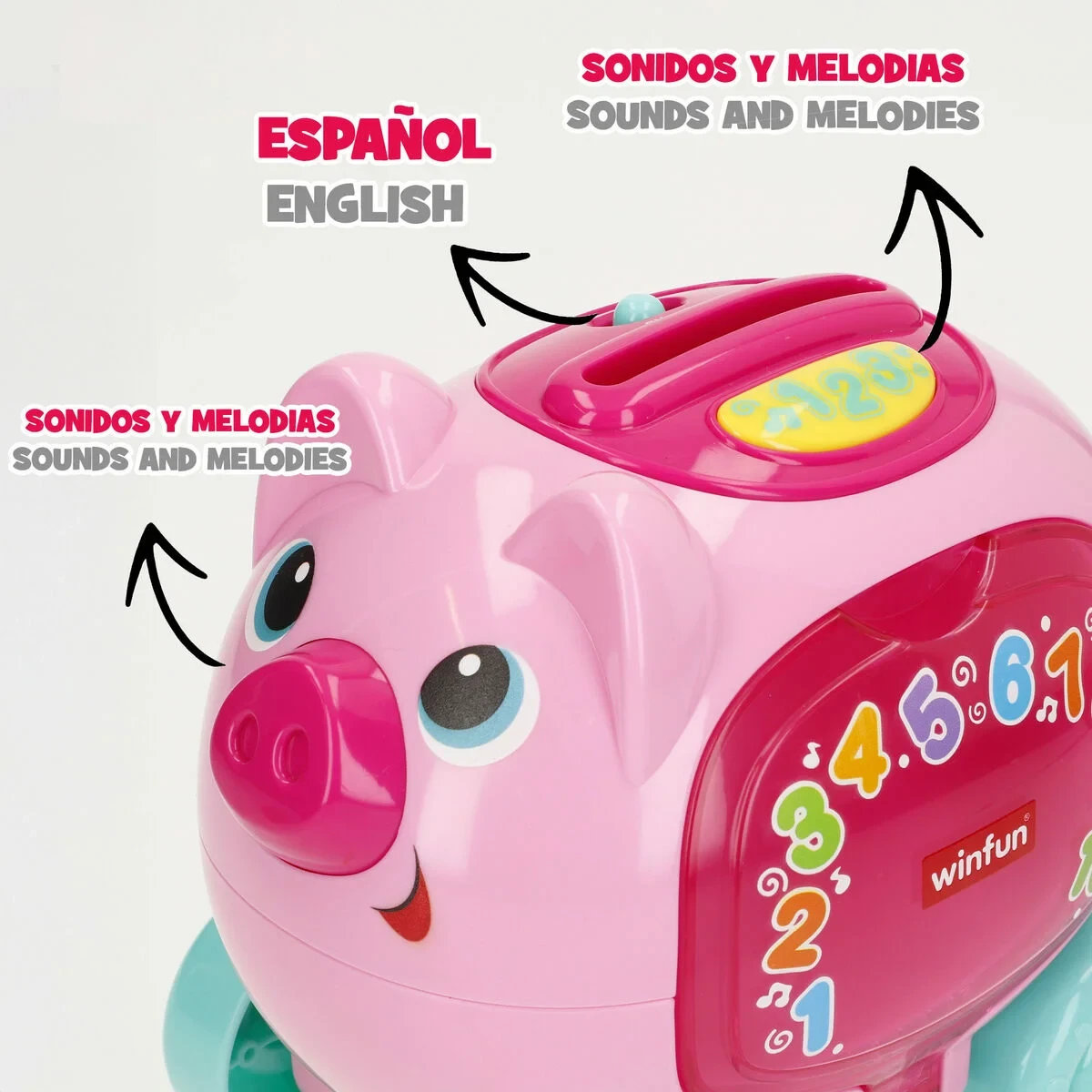 Juguete de arrastre Winfun 17 x 16 x 13 cm (4 Unidades)