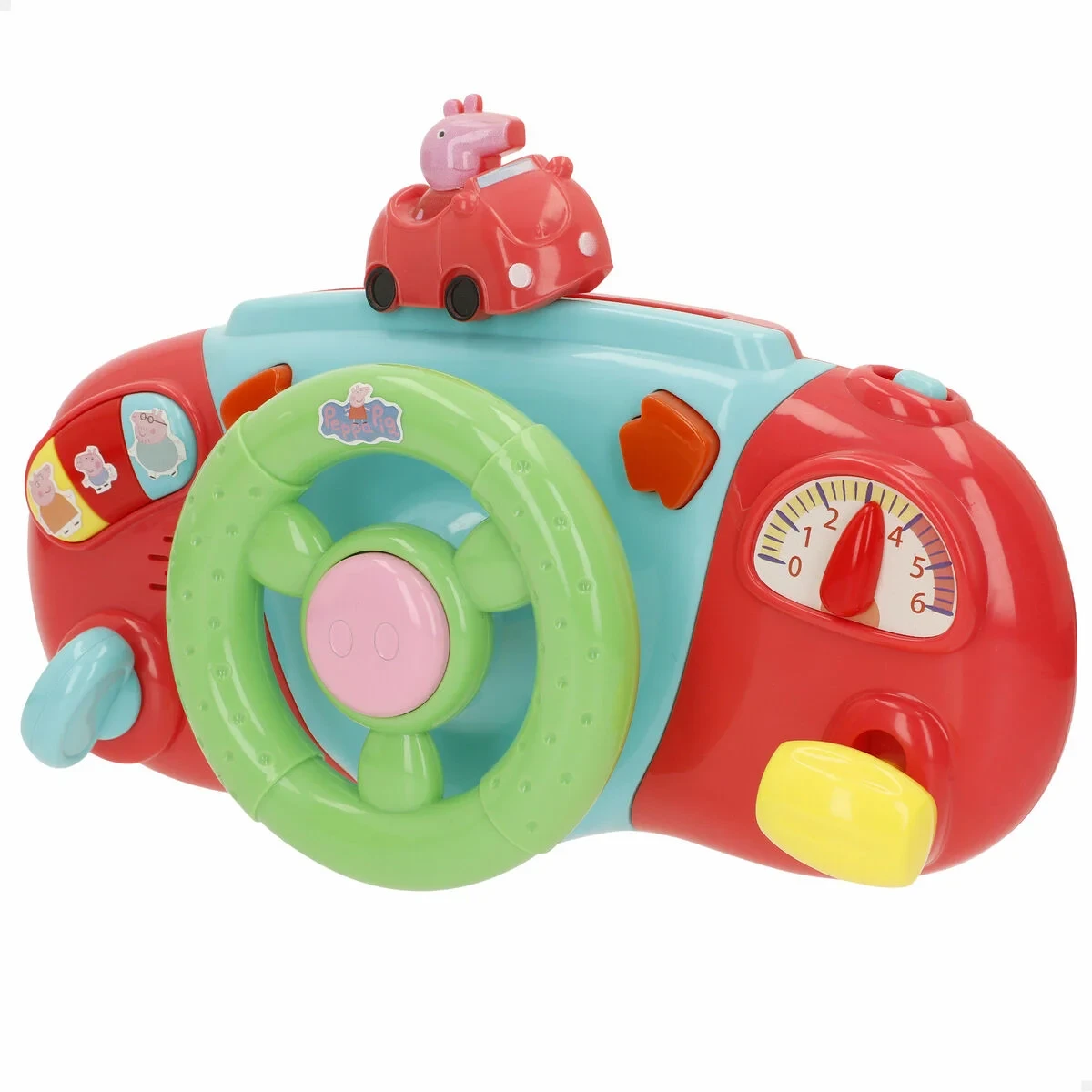 Volante para Carrito de Paseo Peppa Pig 26 x 17 x 7 cm (4 Unidades)