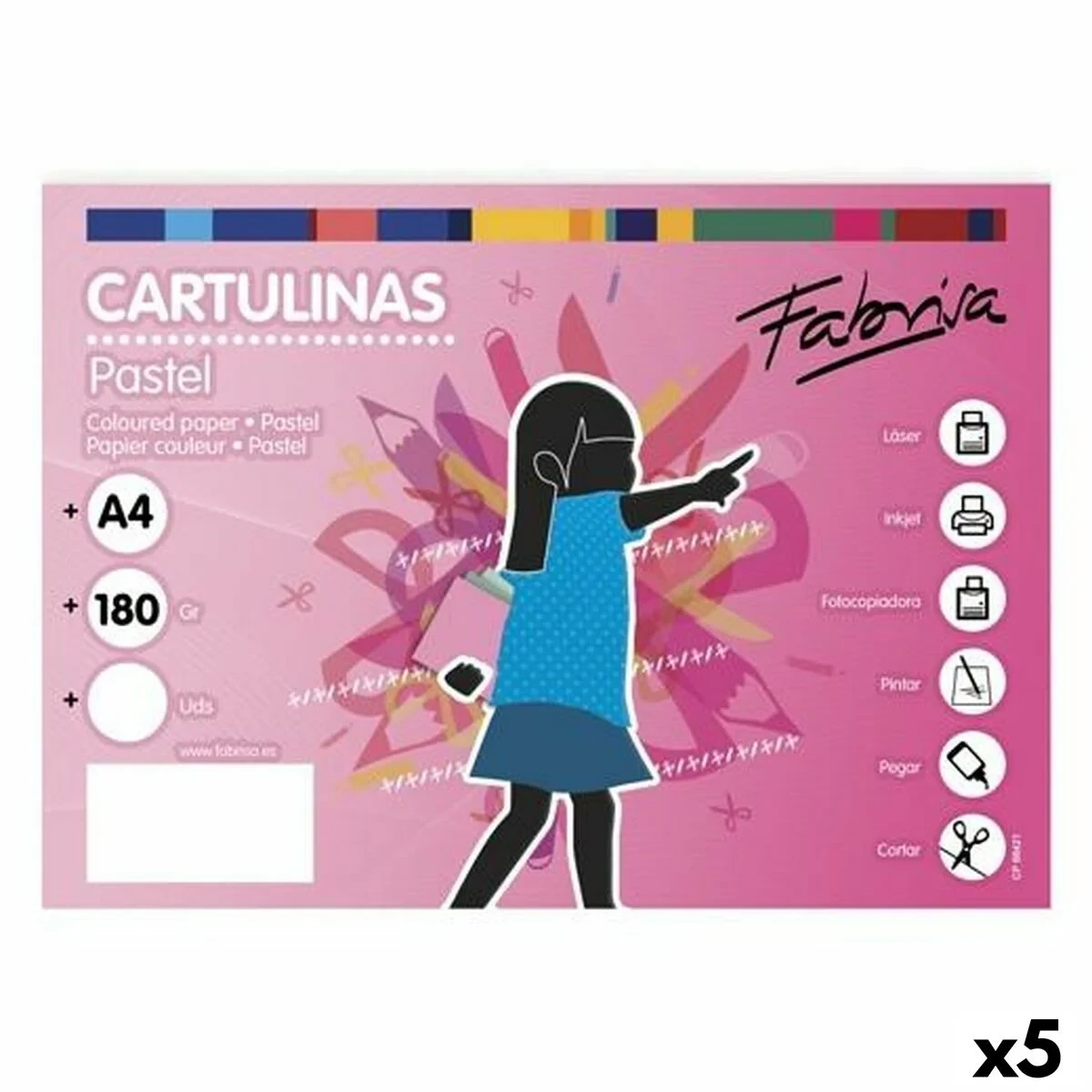 Cartulinas Fabrisa Blanco (5 Unidades)