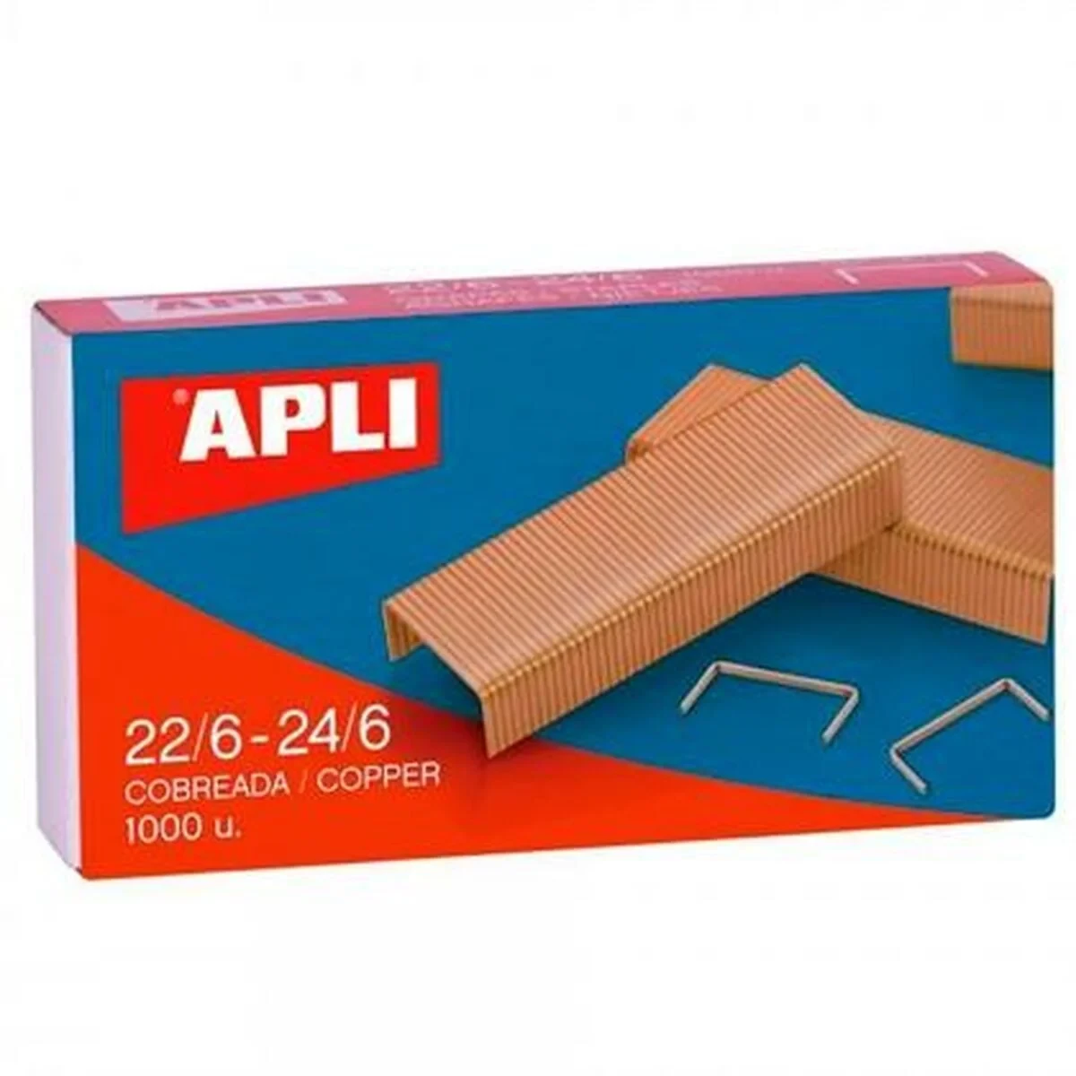 Grapas Apli 22/6-24/6 6 mm 10 Piezas (25 Unidades)