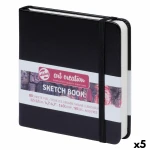 Cuaderno de Dibujo Talens Art Creation Sketch Book Negro 80 Hojas 12 x 12 cm (5 Unidades)