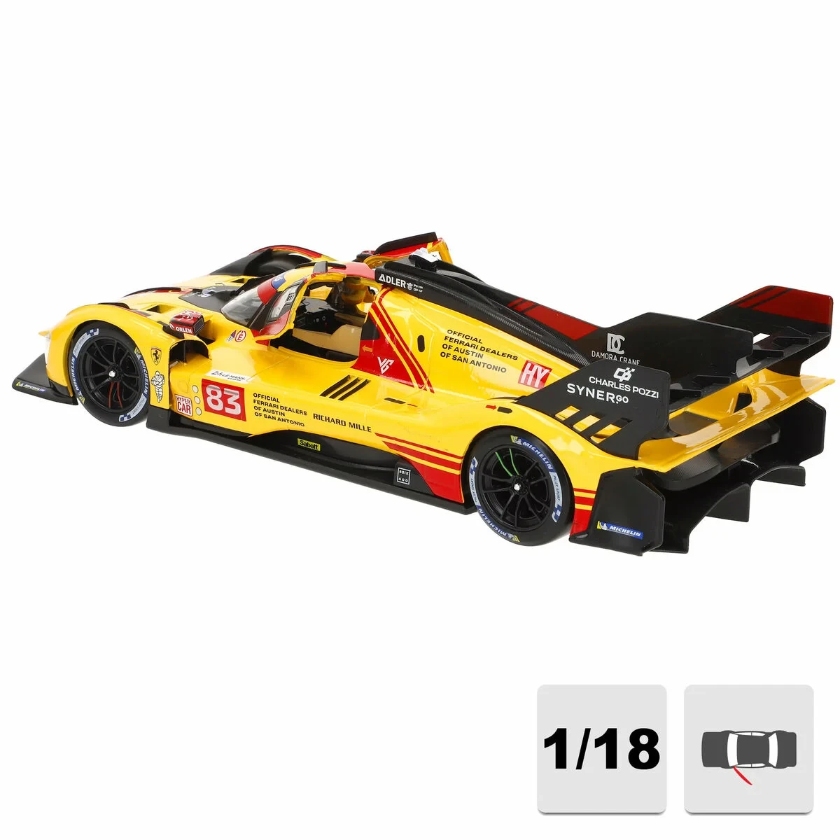 Coche Ferrari 28 x 7 x 12 cm (4 Unidades)