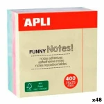 Notas Adhesivas Apli FUNNY Multicolor 75 x 75 mm (48 Unidades)