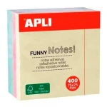 Notas Adhesivas Apli FUNNY Multicolor 75 x 75 mm (48 Unidades)