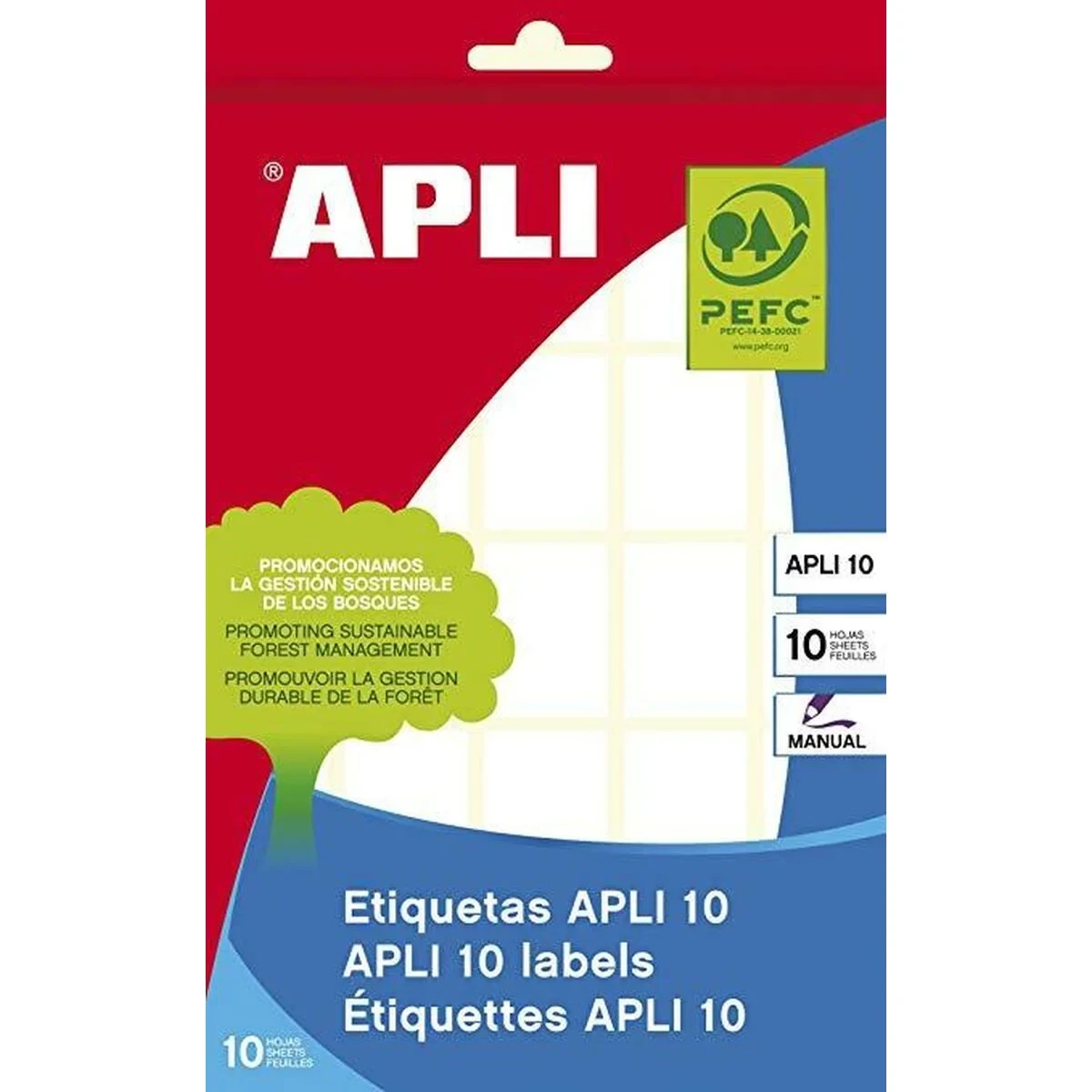 Etiquetas adhesivas Apli Blanco Papel 10 Hojas 19 x 27 mm (10 Unidades)