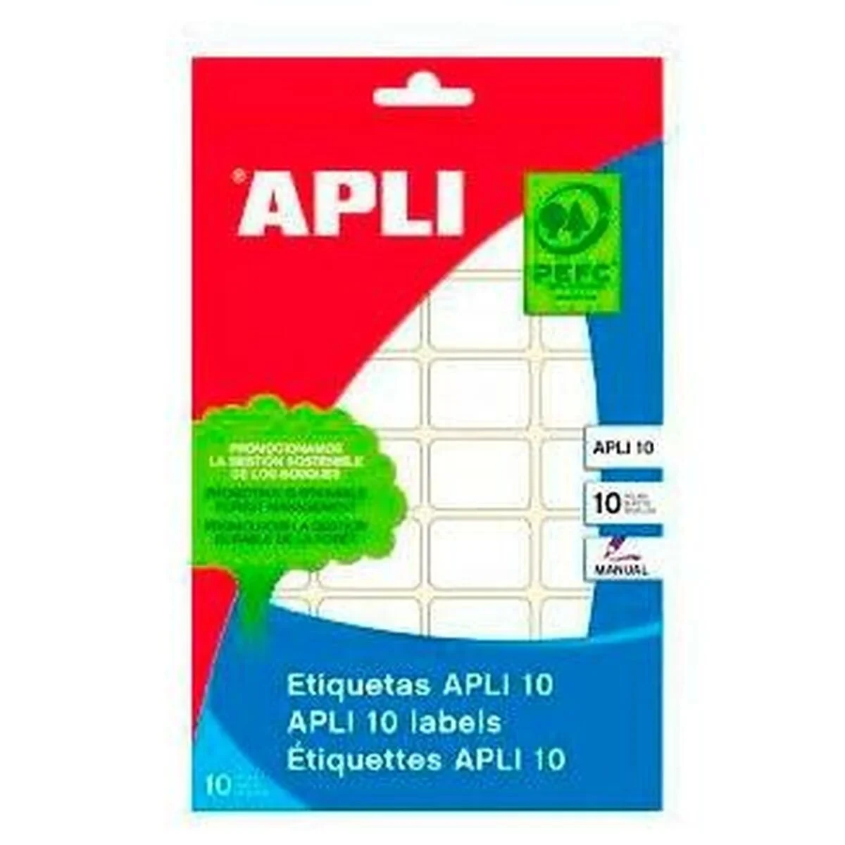 Etiquetas adhesivas Apli Blanco Papel 10 Hojas 25 x 40 mm (10 Unidades)