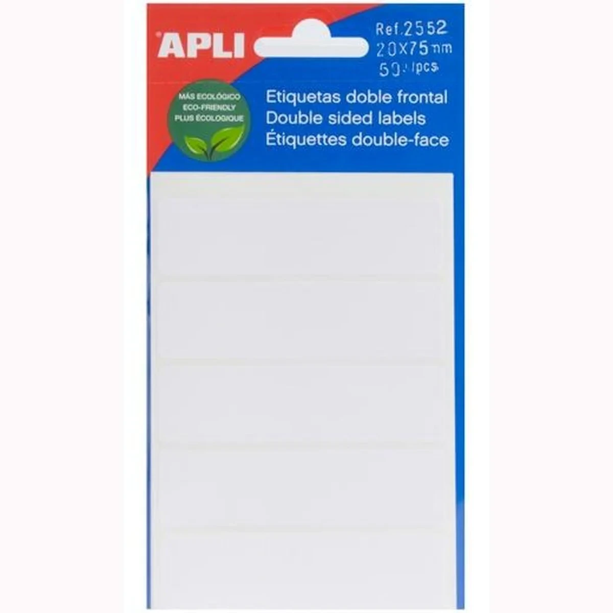 Etiquetas adhesivas Apli Blanco Papel 5 Hojas 20 x 75 mm (10 Unidades)