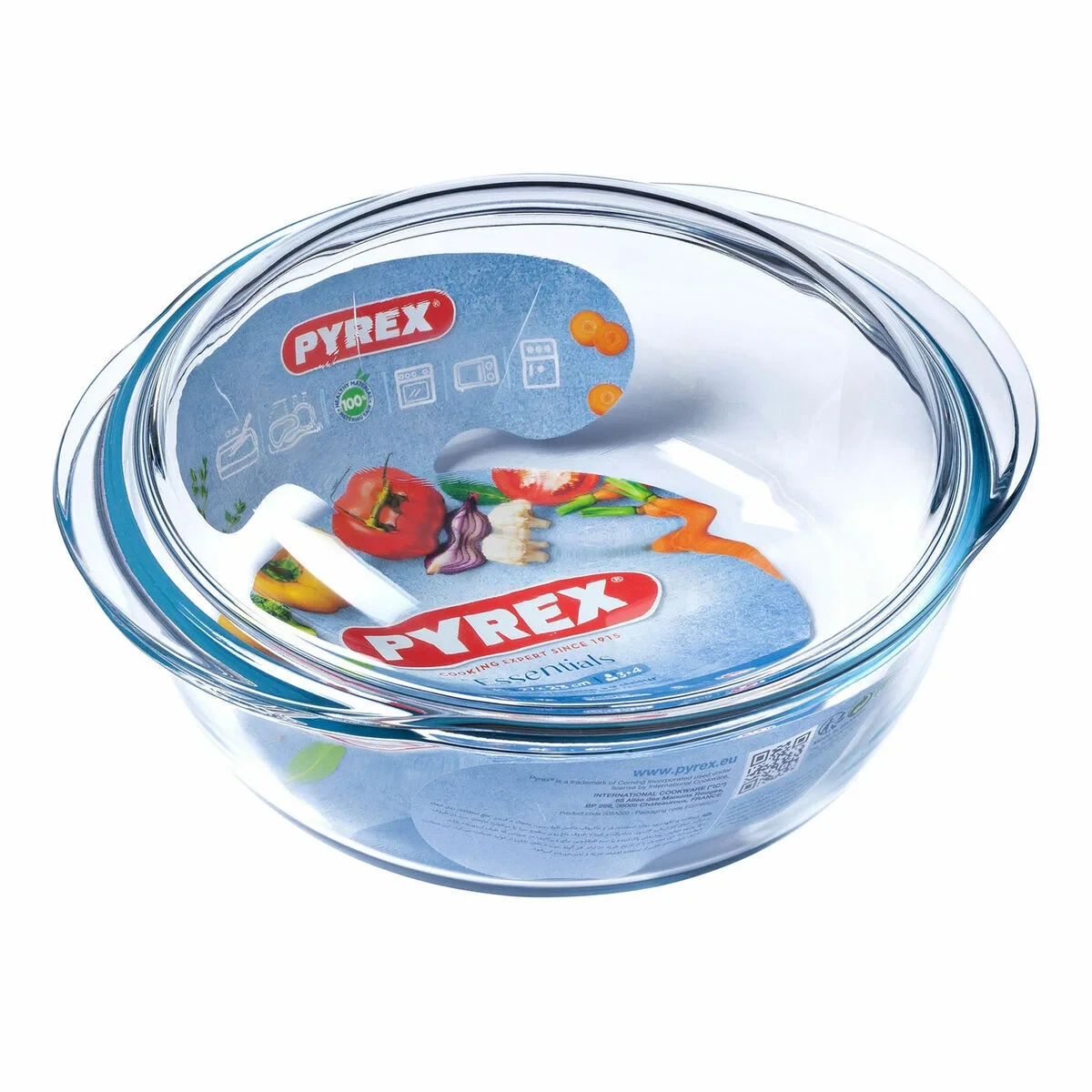 Cacerola Con Tapa Pyrex Essentials Transparente 32 L