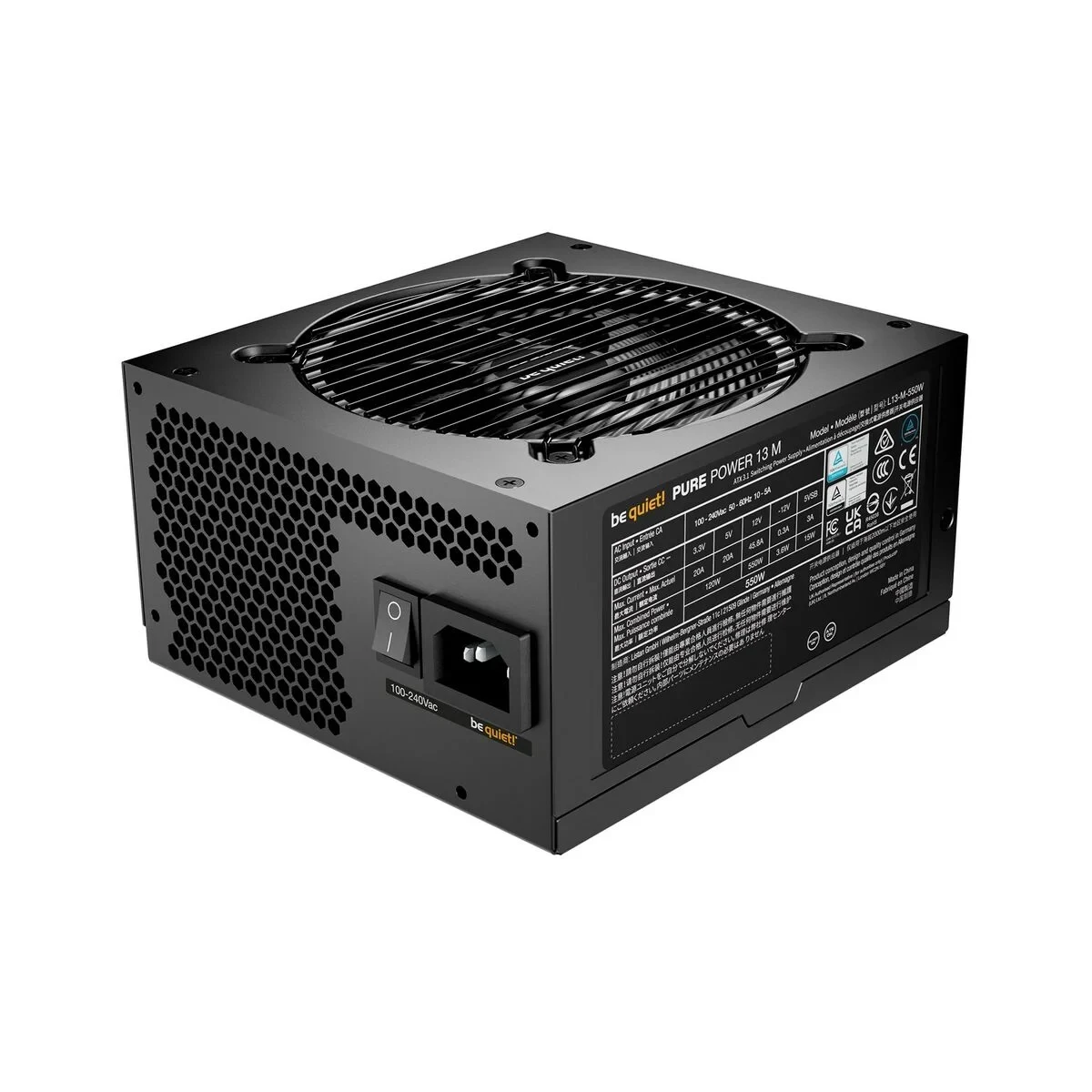 Fuente de Alimentación Be Quiet! BP024EU ATX 550 W 80 Plus Gold