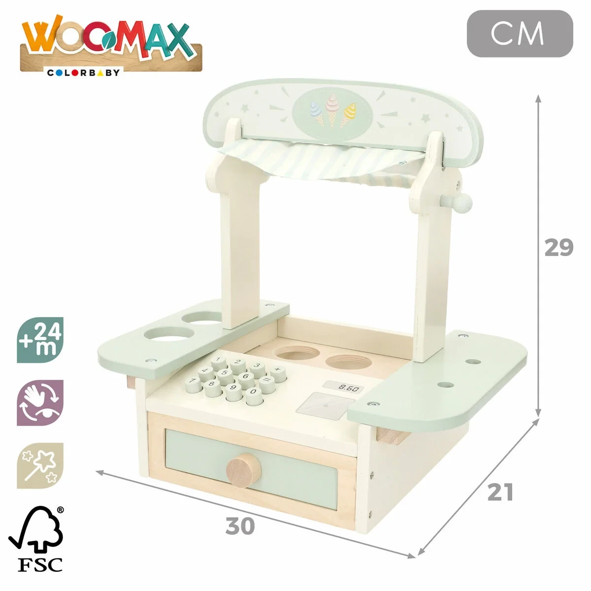 Heladería de juguete Woomax 11 Piezas (2 Unidades)