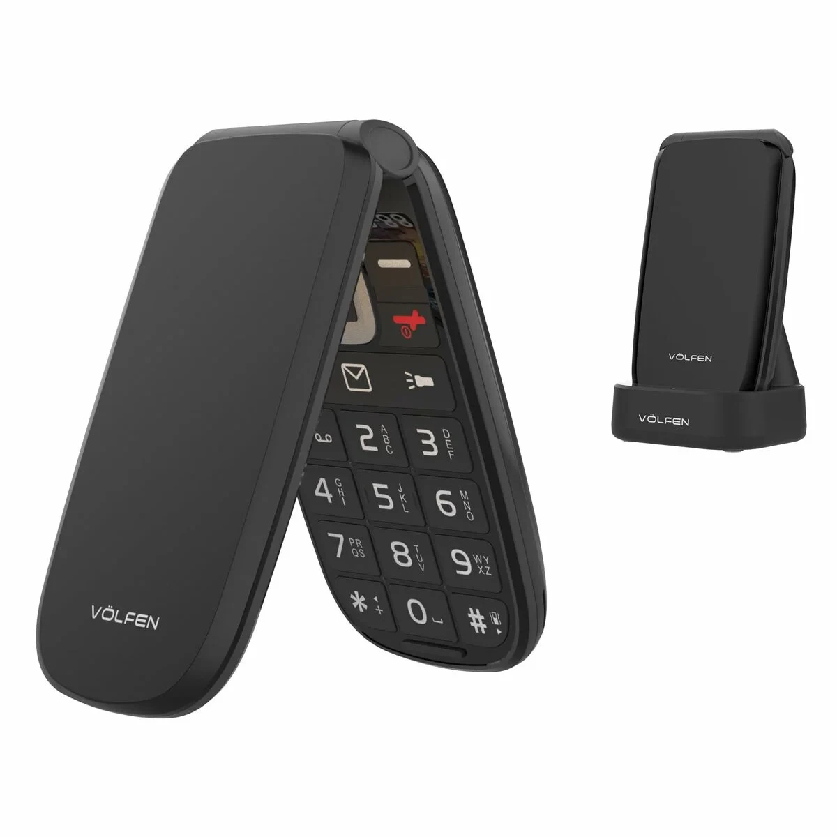 Teléfono Móvil para Mayores Volfen ASTRO FLIP Negro 48 MB 2,8" 4G
