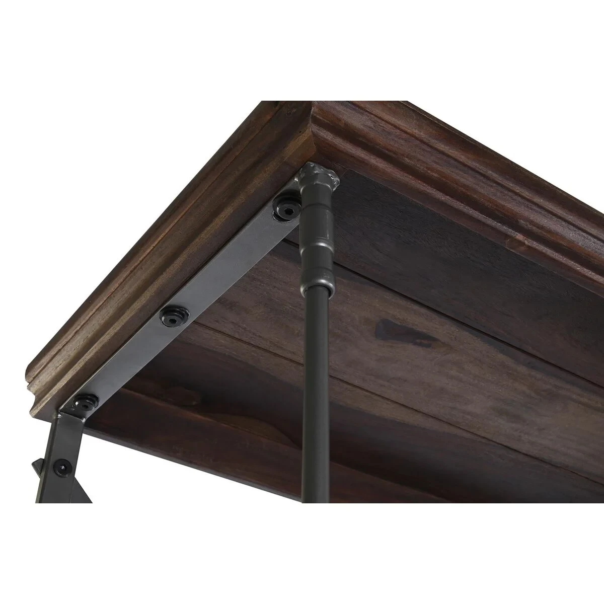 Estantería Home ESPRIT Negro Natural Madera Metal 213 x 43 x 220 cm