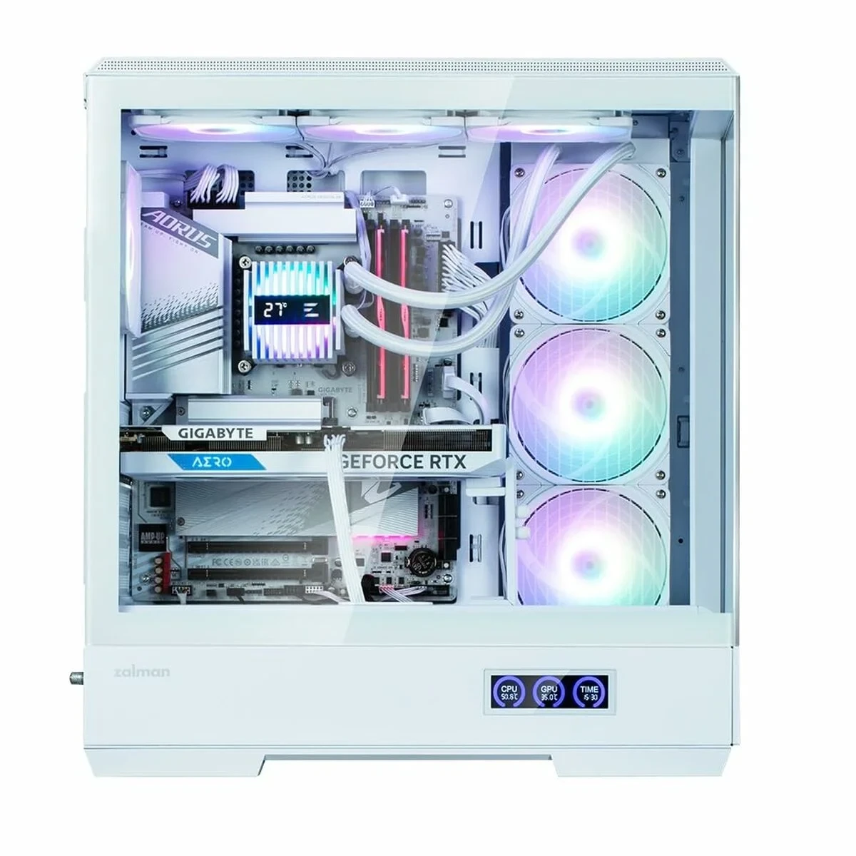 Caja Semitorre ATX Zalman P50 DS Blanco