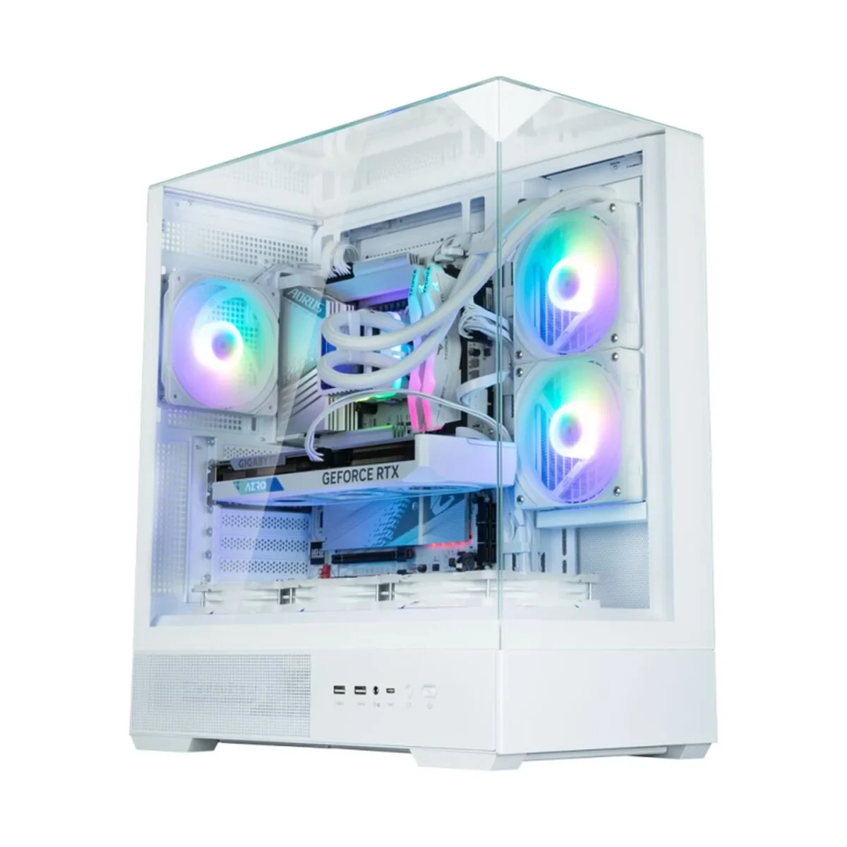 Caja Semitorre ATX Zalman P40 PRISM WHITE Blanco