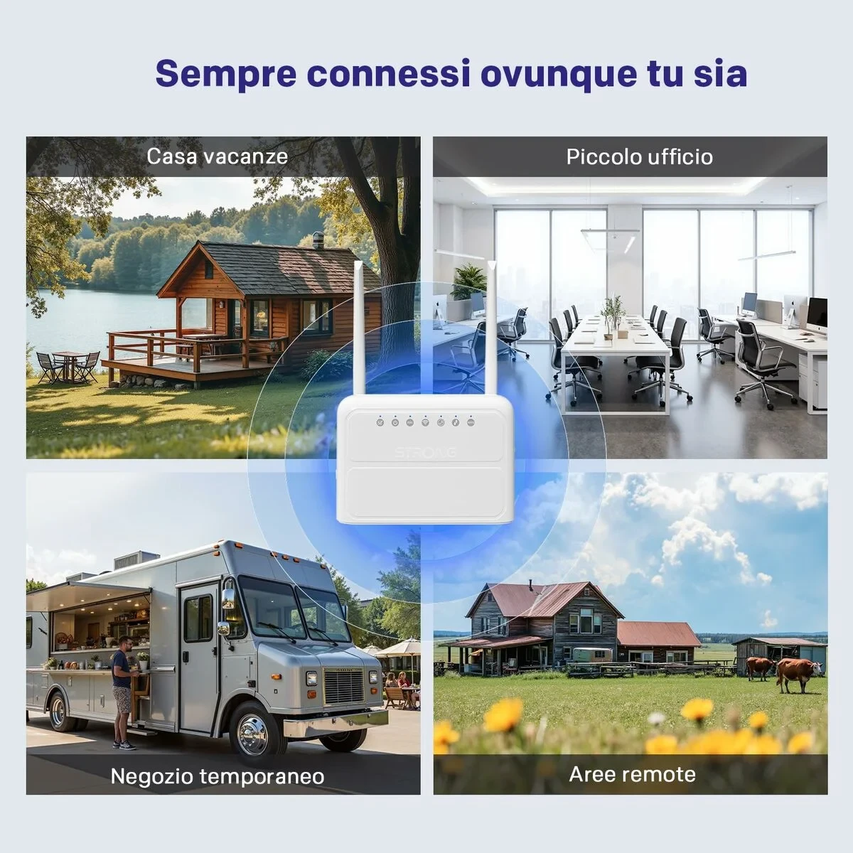 Cable USB STRONG 4GROUTER360 Blanco RJ45 LTE