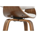 Silla de Comedor Home ESPRIT Marrón Beige Poliéster Nogal Poliuretano 61 x 46 x 78 cm