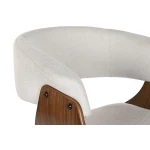 Silla de Comedor Home ESPRIT Marrón Beige Poliéster Nogal Poliuretano 61 x 46 x 78 cm