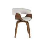 Silla de Comedor Home ESPRIT Marrón Beige Poliéster Nogal Poliuretano 61 x 46 x 78 cm