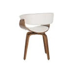 Silla de Comedor Home ESPRIT Marrón Beige Poliéster Nogal Poliuretano 61 x 46 x 78 cm