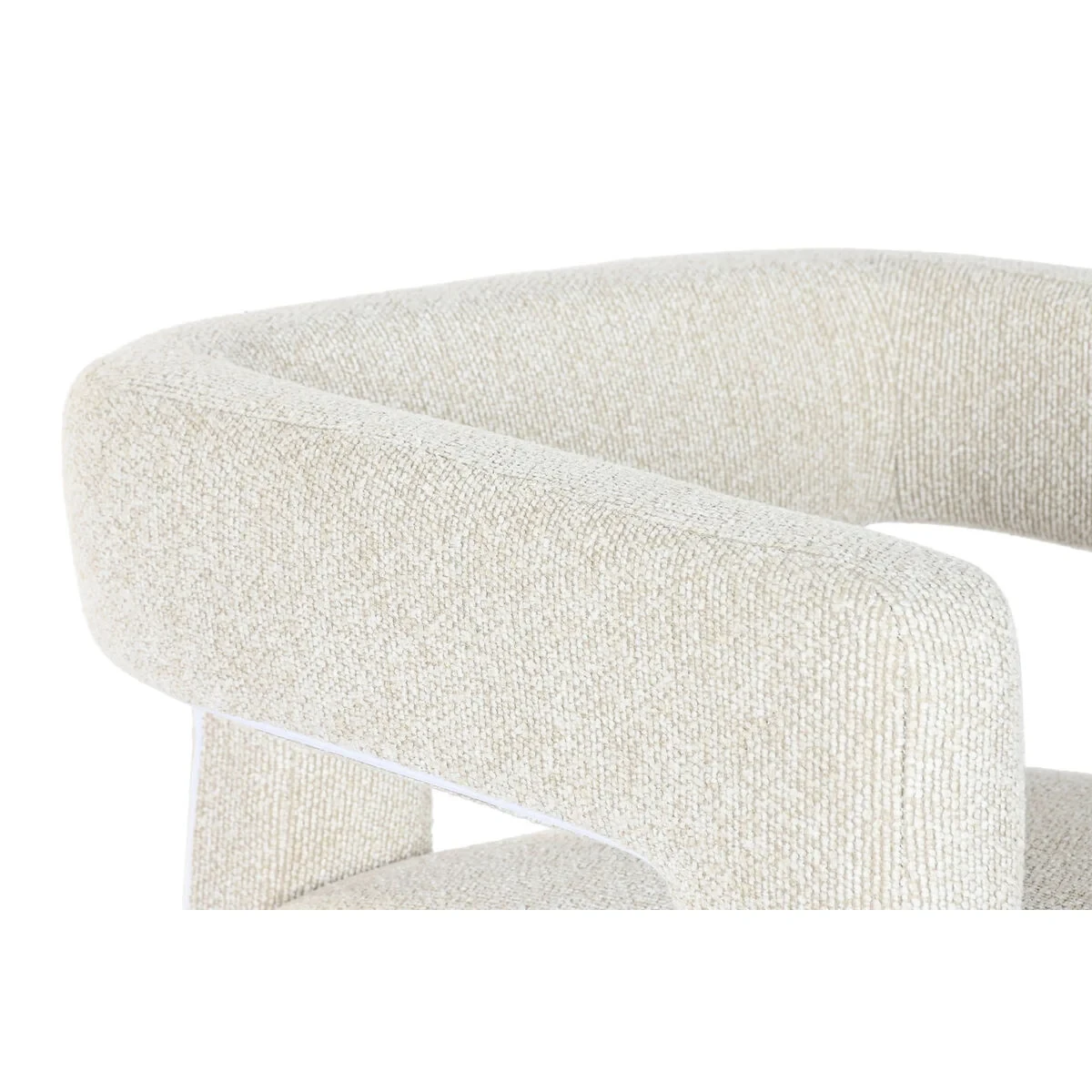 Butaca Home ESPRIT Blanco Poliéster Madera 67 X 61,5 X 67,5 CM