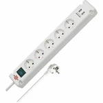 Regleta Enchufes 5 Tomas con Interruptor Brennenstuhl Bremounta 3600 W USB x 2 (3 m)