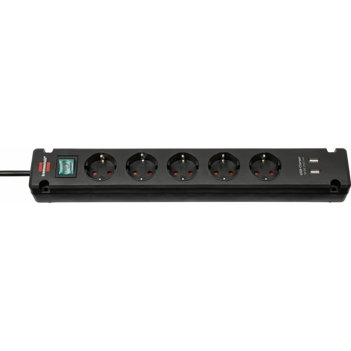 Regleta Enchufes 5 Tomas con Interruptor Brennenstuhl Bremounta 3600 W USB x 2 (3 m)