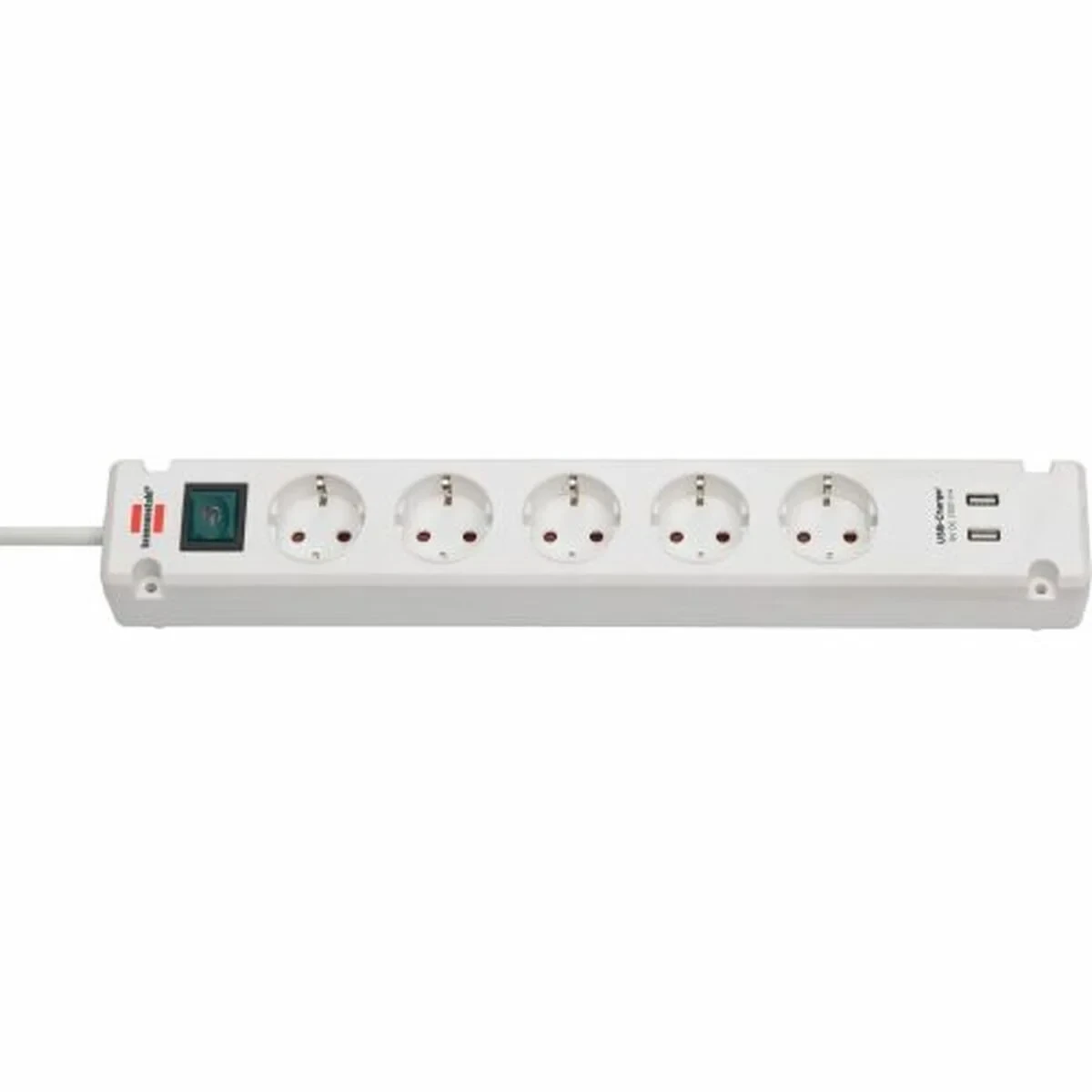 Regleta Enchufes 5 Tomas con Interruptor Brennenstuhl Bremounta 3600 W USB x 2 (3 m)