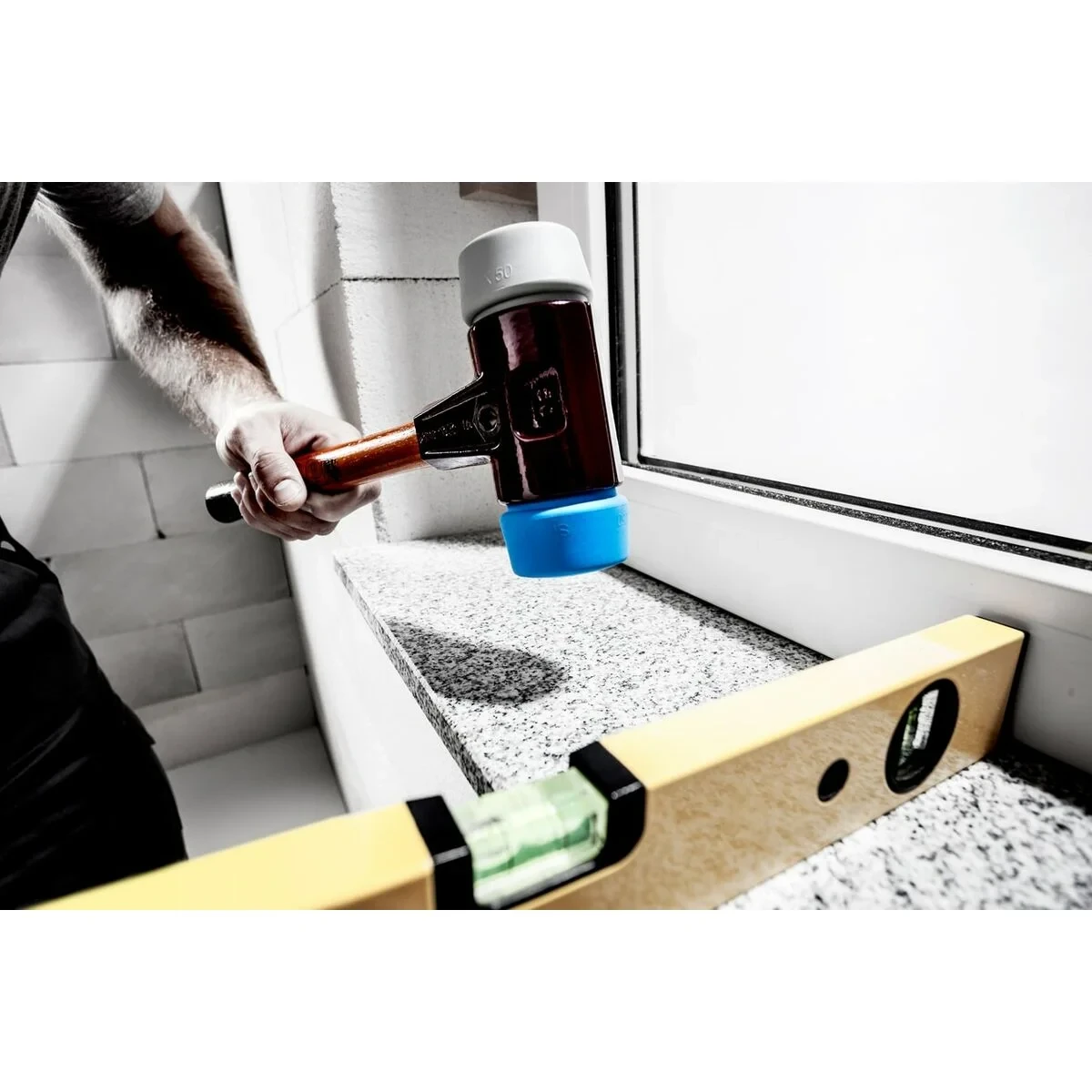 Maza de plástico Halder Simplex Azul Gris TPE