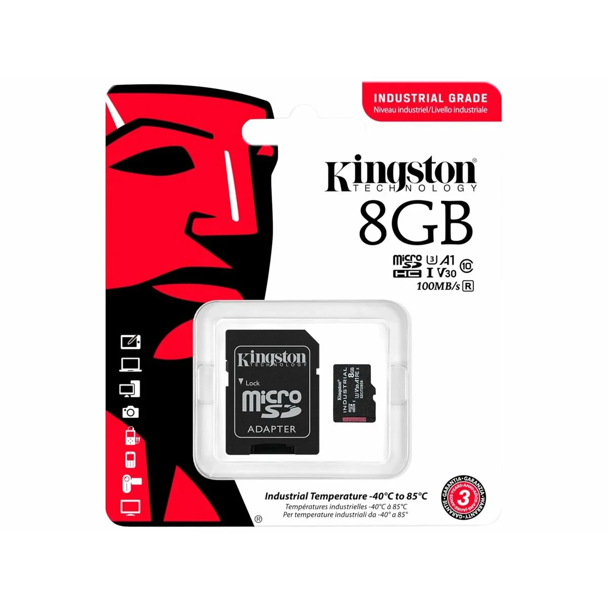 Tarjeta de Memoria Micro SD con Adaptador Kingston Industrial