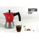 Cafetera Italiana Quttin Rojo Aluminio 0,3 L (6 Unidades)