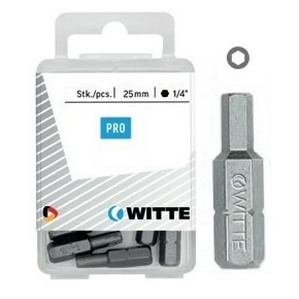 Juego de puntas WITTE Hex Hexagonal 10 Unidades 10 Piezas