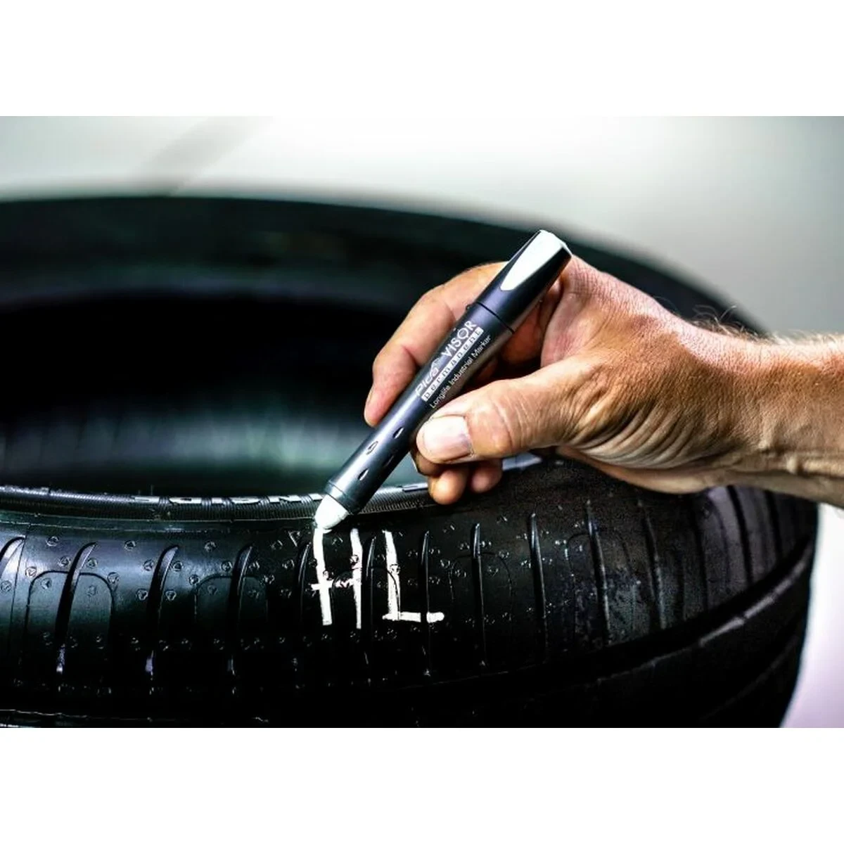 Marcador Pica Permanente Rojo Industrial