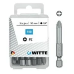 Juego de puntas WITTE Pozidriv PZ3 5 Unidades