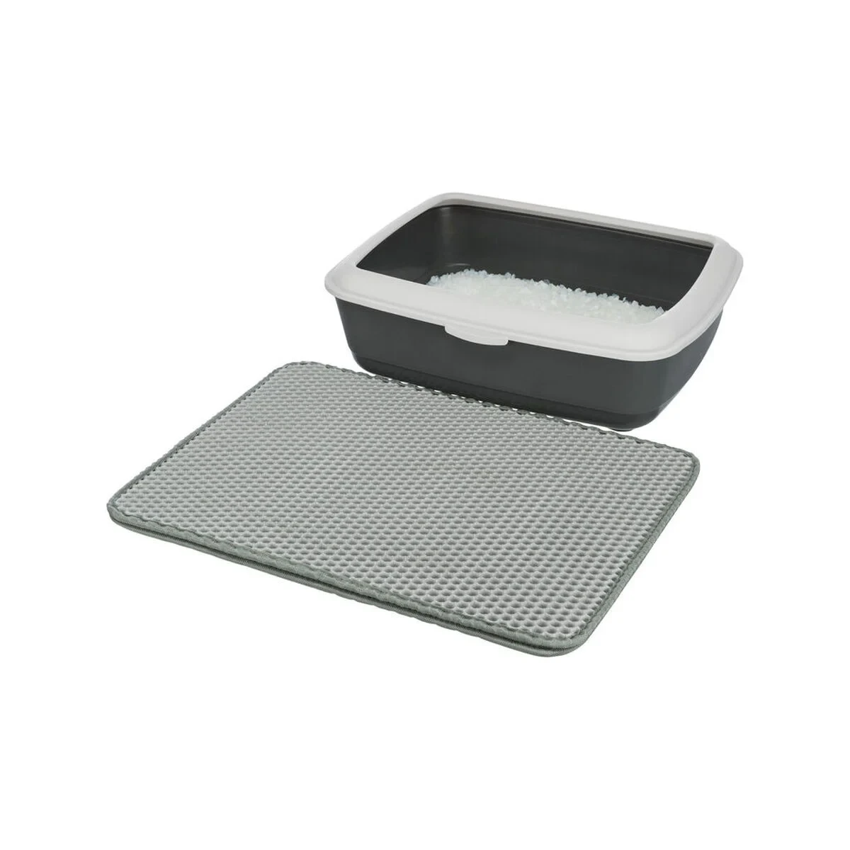 Alfombra para Arenero de Gatos Trixie Gris Goma Eva 40 × 70 cm