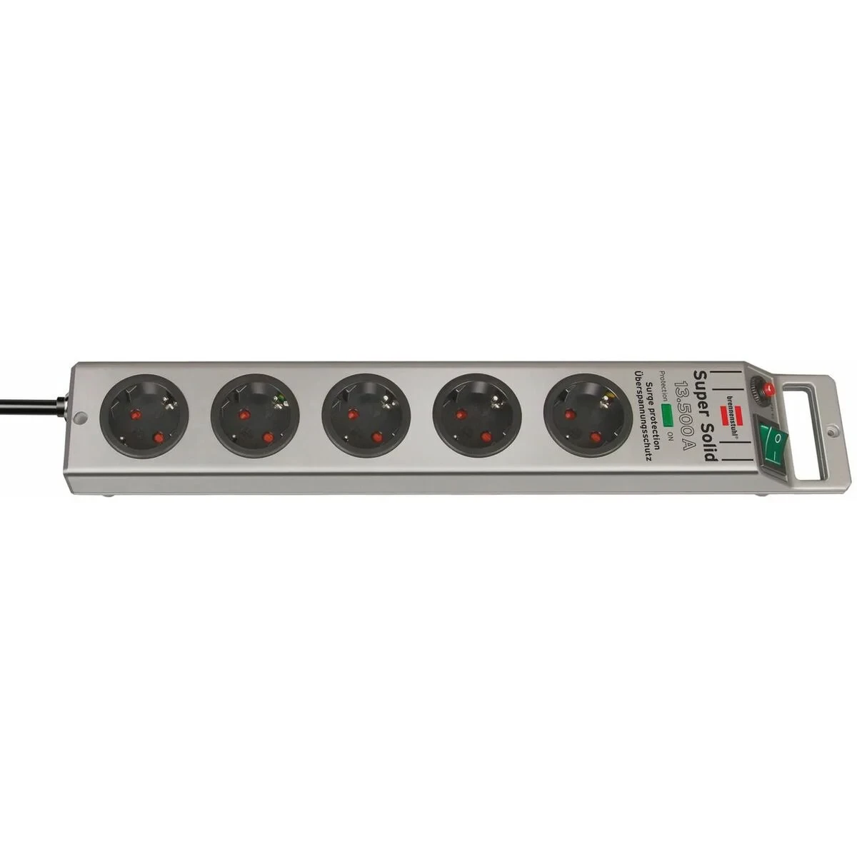 Regleta Enchufes 5 Tomas con Interruptor Brennenstuhl Super-Solid 3600 W (2,5 m)