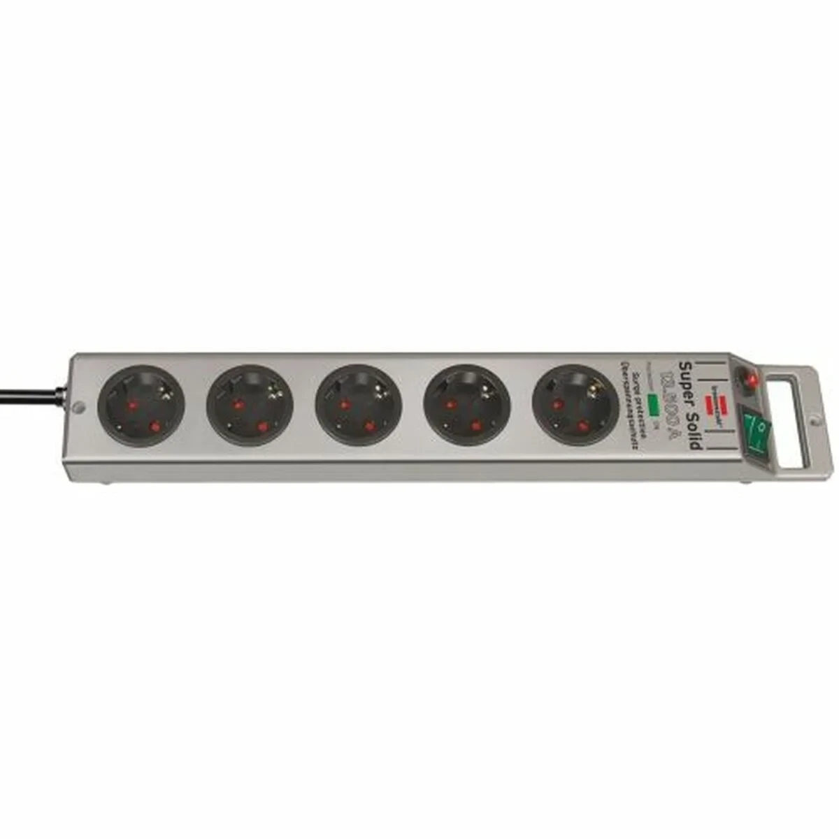 Regleta Enchufes 5 Tomas con Interruptor Brennenstuhl Super-Solid 3600 W (2,5 m)