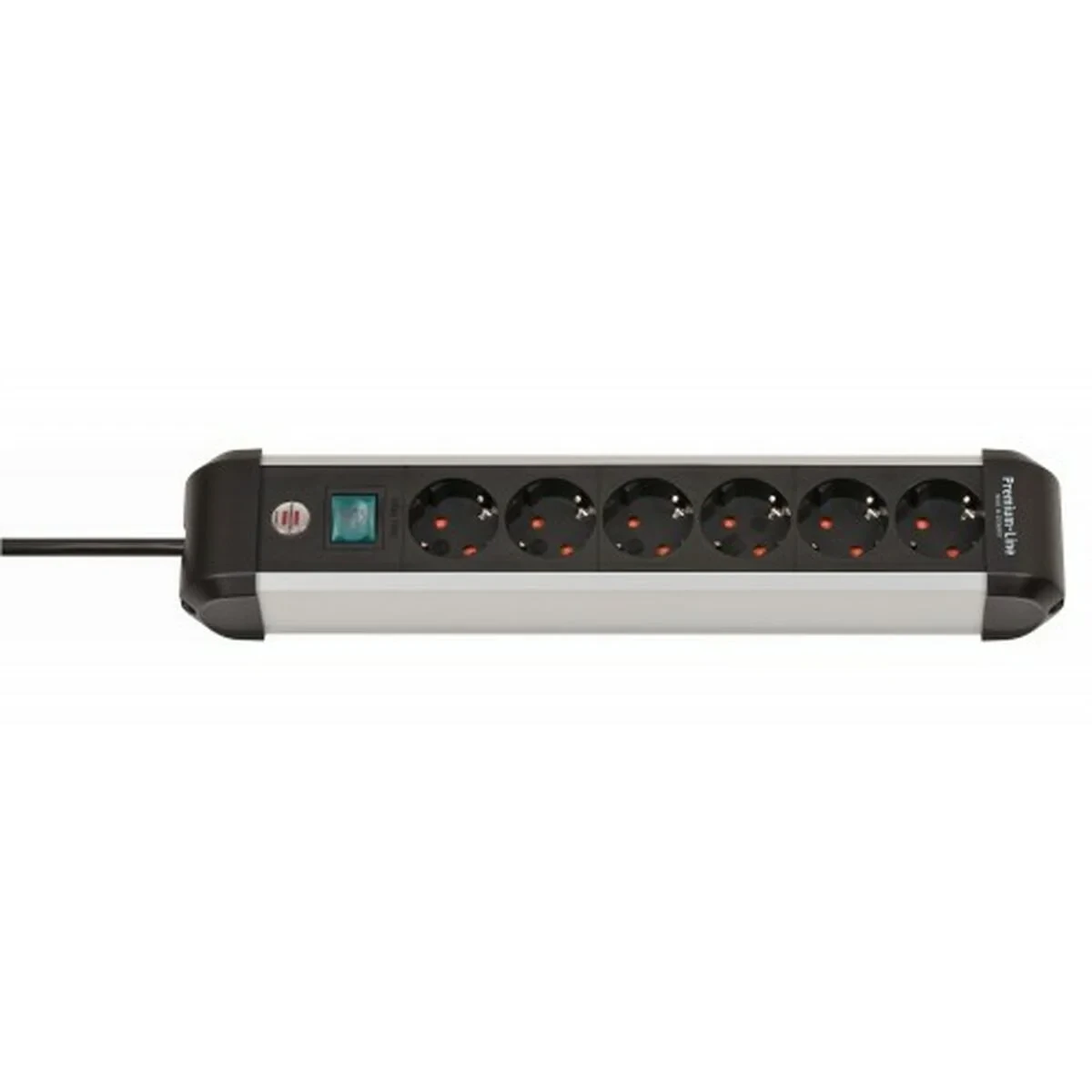Regleta Enchufes 6 Tomas con Interruptor Brennenstuhl Premium-Alu-Line 3500 W (3 m)